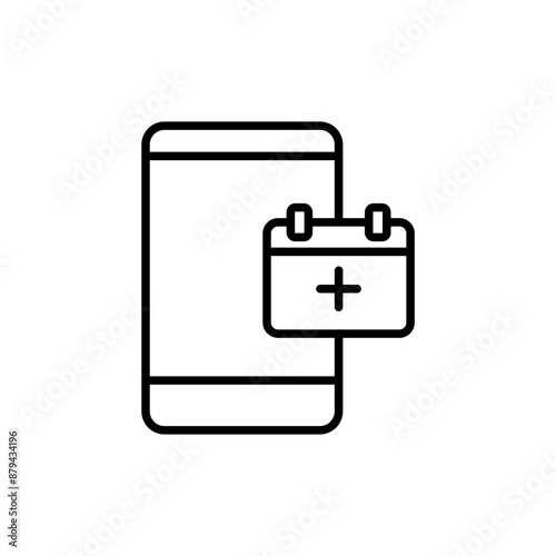 Medical app outline icons, minimalist vector illustration ,simple transparent graphic element .Isolated on white background