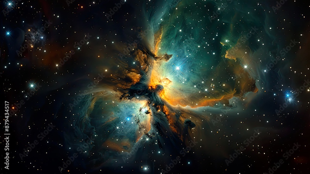 Cosmic Nebula: A Symphony of Color and Stars Cosmic Nebula: A Symphony of Color and Stars