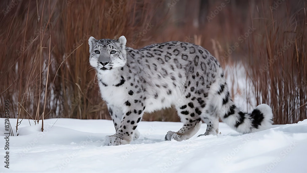 Snow leopard nature habitat wallpaper Snow leopard nature habitat wallpaper
