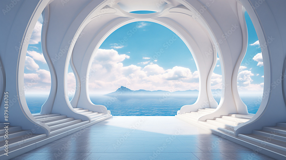 Futuristic Architecture with Ocean View. Futuristic Architecture with Ocean View.