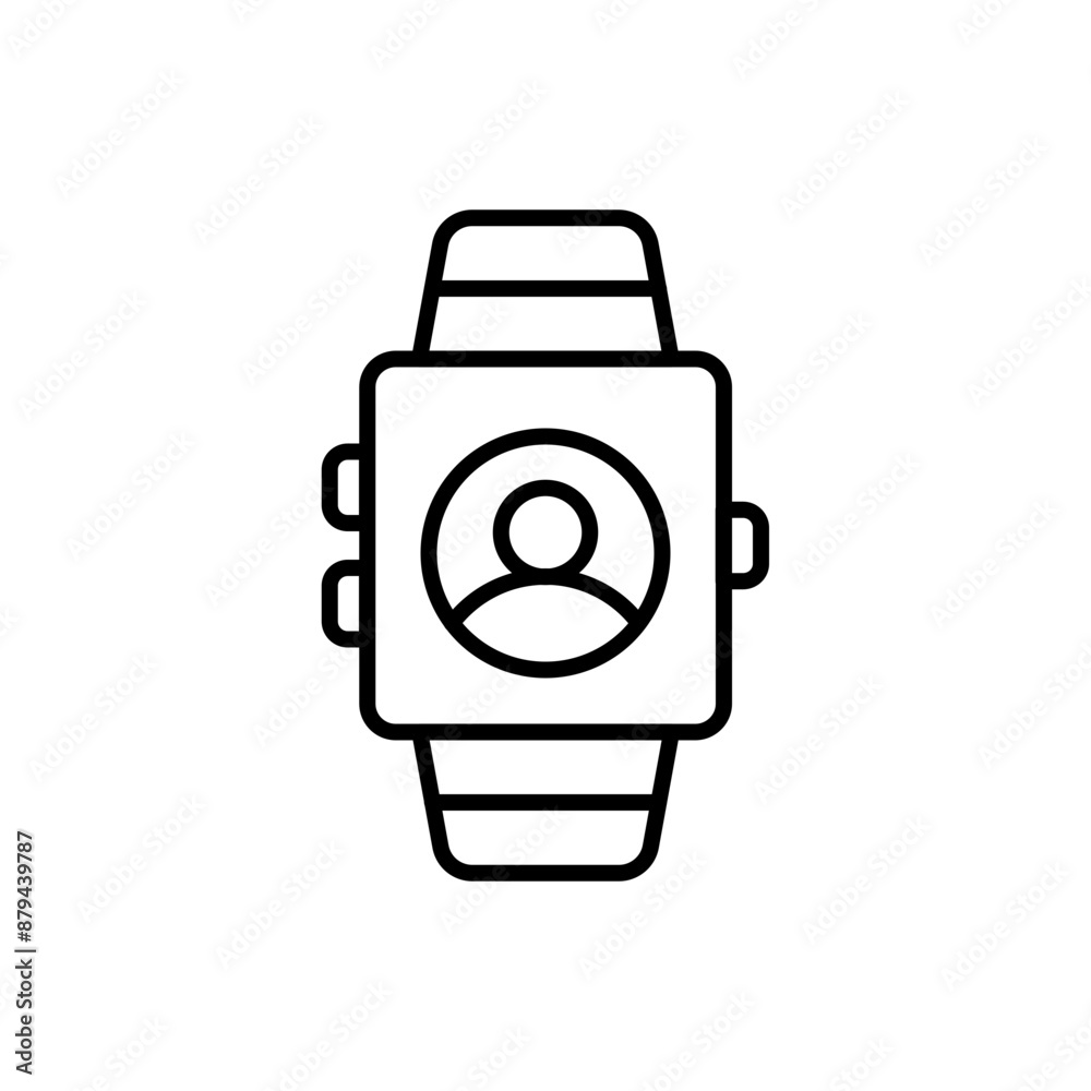 Personal smartwatch outline icons, minimalist vector illustration ,simple transparent graphic element .Isolated on white background Personal smartwatch outline icons, minimalist vector illustration ,simple transparent graphic element .Isolated on white background