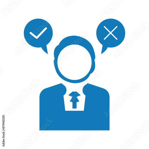 Business decision making decision icon.