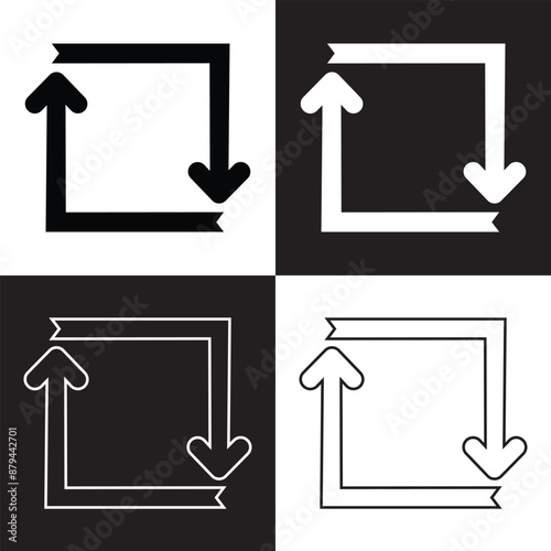 Repost icon, repost symbol, repost sign. Vector illustration. isolated on black and white background. EPS 10