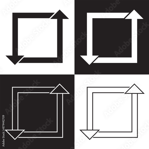 Repost icon, repost symbol, repost sign. Vector illustration. isolated on black and white background. EPS 10