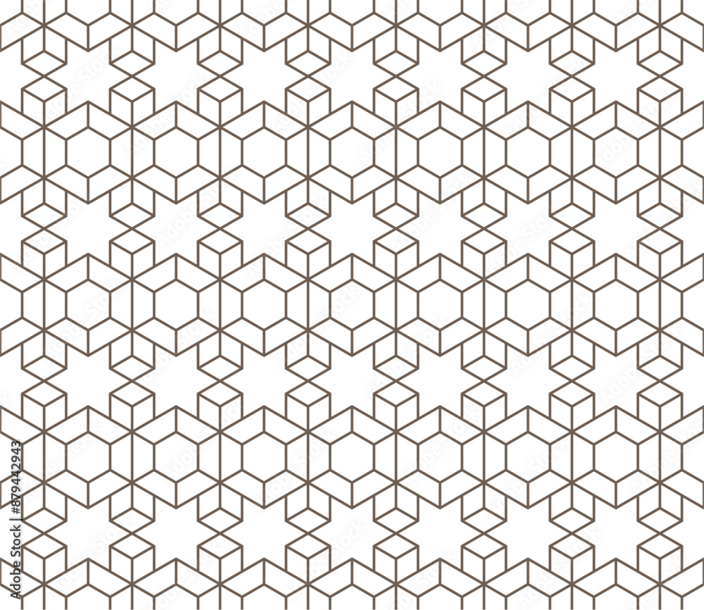 Seamless abstract geometric pattern in 3D style Seamless abstract geometric pattern in 3D style