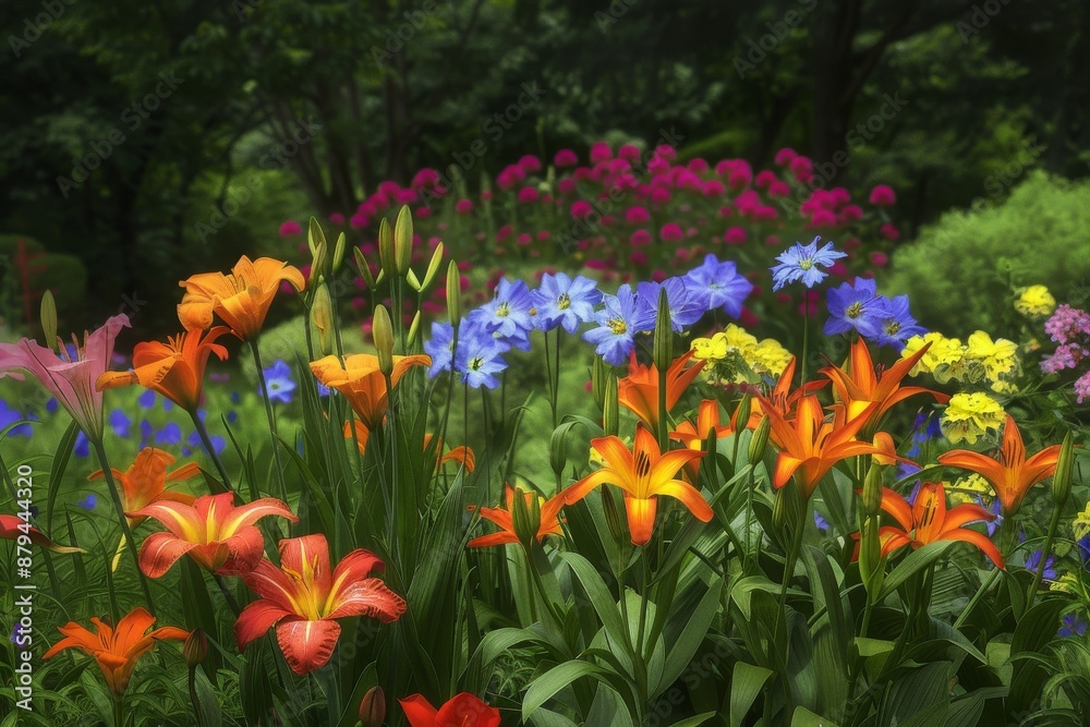 This image showcases a vibrant collection of hand-painted flowers with various colors and shapes set against a dark background.. Beautiful simple AI generated image in 4K, unique. This image showcases a vibrant collection of hand-painted flowers with various colors and shapes set against a dark background.. Beautiful simple AI generated image in 4K, unique.