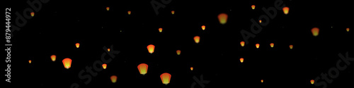 Loy krathong festival card.
