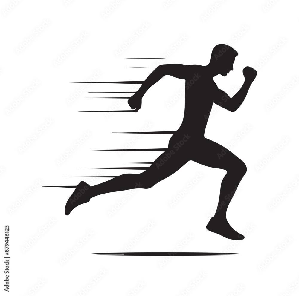 Running Human Silhouette vector illustration Running Human Silhouette vector illustration