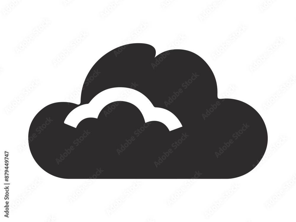 Cloud computing concept illustration, vector symbol. Cloud computing concept illustration, vector symbol.