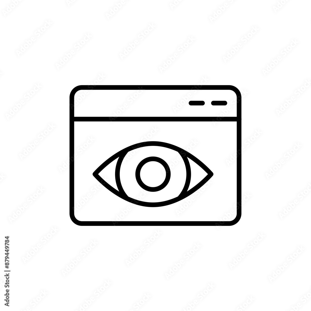 Online Vision outline icons, minimalist vector illustration ,simple transparent graphic element .Isolated on white background Online Vision outline icons, minimalist vector illustration ,simple transparent graphic element .Isolated on white background