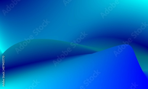 Beautiful blue gradation wave background with blur effect. 