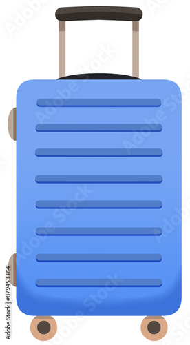 Cartoon blue suitcase Clip Art Transparent Background