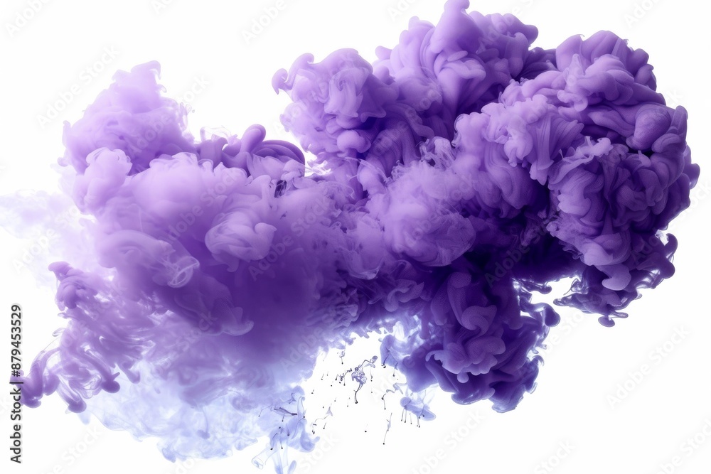Fototapeta premium Vibrant Pink Powder Explosion - Dynamic Abstract Smoke Burst on Clean White Background. Beautiful simple AI generated image in 4K, unique.