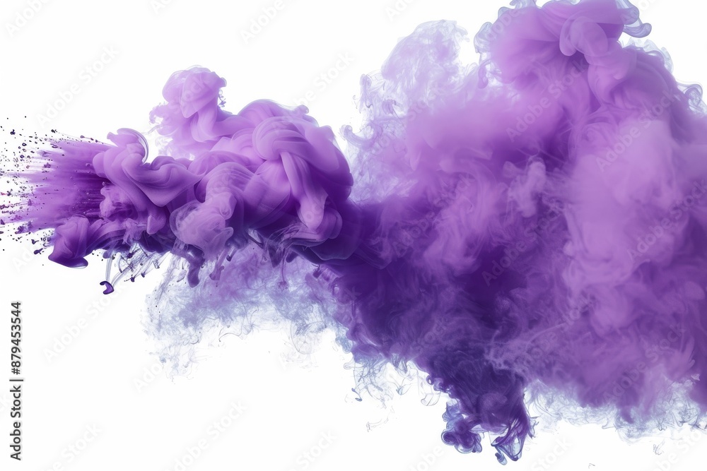 Fototapeta premium colorful vibrant smoke bomb explosion clouds in the shape of a heart - on transparent background . Beautiful simple AI generated image in 4K, unique.