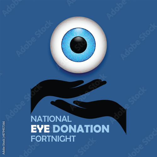 National eye donation fortnight concept vector illustration background