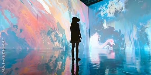 Art installation merges physical and digital realities exploring human perception with AR. Concept Augmented Reality, Human Perception, Art Installation, Digital Realities, Physical World