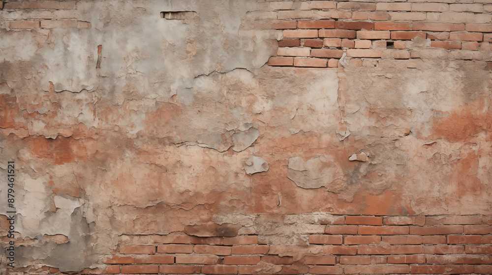 Weathered Old Brick Wall with Rich Textures and Variations in Color, Reflecting the Passage of Time Weathered Old Brick Wall with Rich Textures and Variations in Color, Reflecting the Passage of Time
