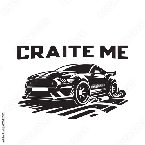 sports car  silhouette simple design with white background