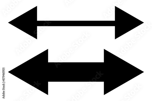 Arrow icon. Additional road sign valid in both directions. Street navigator. Vector illustration.
