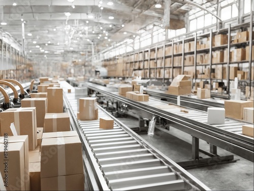 Logistic hub, parcels movin...