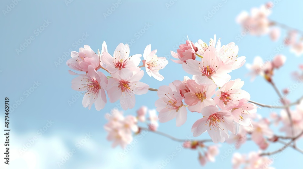 Abstract background of colorful nature scenes with vibrant floral patterns illustrating cherry blossoms in full bloom where the delicate pink flowers create a captivating and serene scene Abstract background of colorful nature scenes with vibrant floral patterns illustrating cherry blossoms in full bloom where the delicate pink flowers create a captivating and serene scene