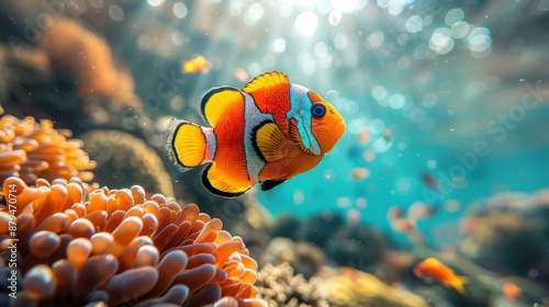 Vibrant Underwater World: Tropical Fish Among Colorful Coral Reef in Crystal Clear Water - Explore with GoPro HERO10 Photography