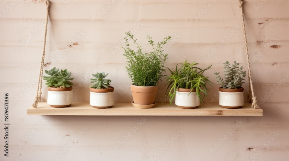 Cute and simple wood shelf for plants Cute and simple wood shelf for plants
