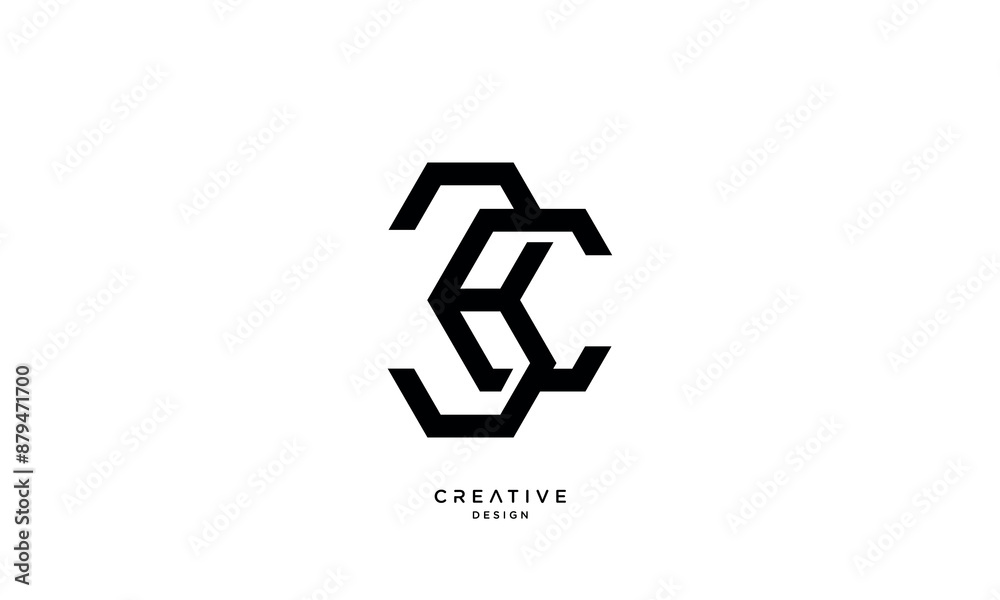 BC, CB, B, C, Abstract Letters Logo Monogram BC, CB, B, C, Abstract Letters Logo Monogram