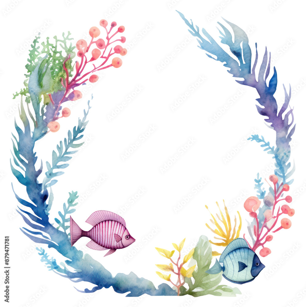 Fototapeta premium PNG Creativity underwater painting pattern.