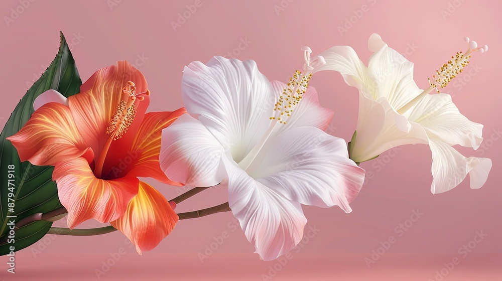 Abstract background of colorful nature scenes featuring vibrant floral patterns of tropical flowers in bloom each petal displaying a rich palette of colors creating a lush scene Illustration, Image, Abstract background of colorful nature scenes featuring vibrant floral patterns of tropical flowers in bloom each petal displaying a rich palette of colors creating a lush scene Illustration, Image,