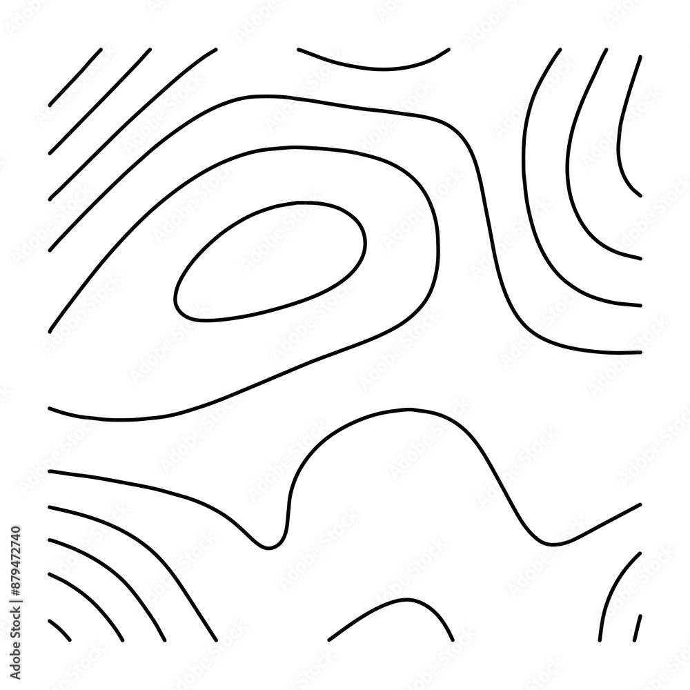 Topographic map patterns, topography line map. Vintage outdoors style ...