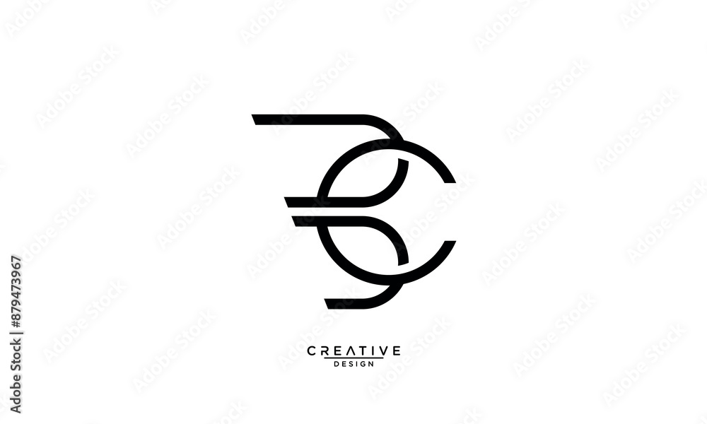 Obraz premium BC, CB, B, C, Abstract Letters Logo Monogram