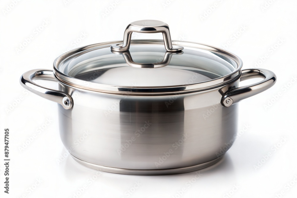 stainless steel cooking pot isolated on white stainless steel cooking pot isolated on white