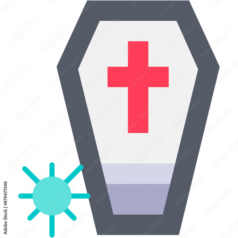 Obraz premium death, funeral, grave, cementry, covid death Icon