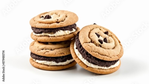  Deliciously stacked cookie sandwiches ready to be enjoyed