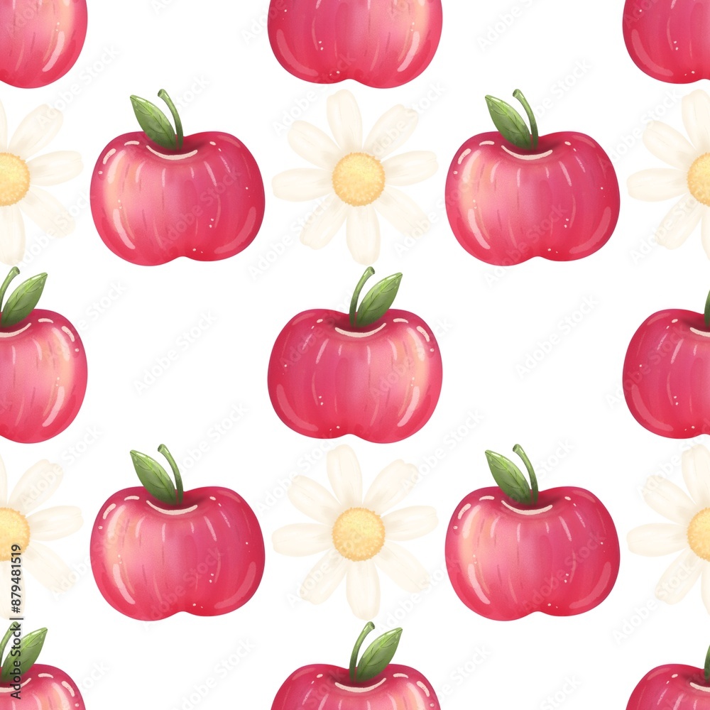 Seamless pattern fruits and flowers.packaging,paper,textile,apple,chamomile,pink, card,banner ,decor,food
Seamless pattern fruits and flowers.packaging,paper,textile,apple,chamomile,pink, card,banner ,decor,food