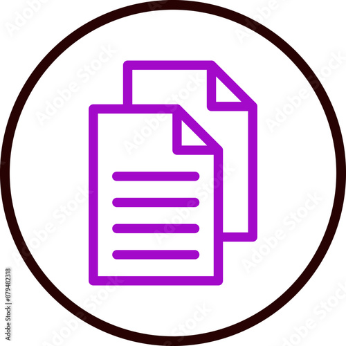 Copy Vector Line Purple Circle black