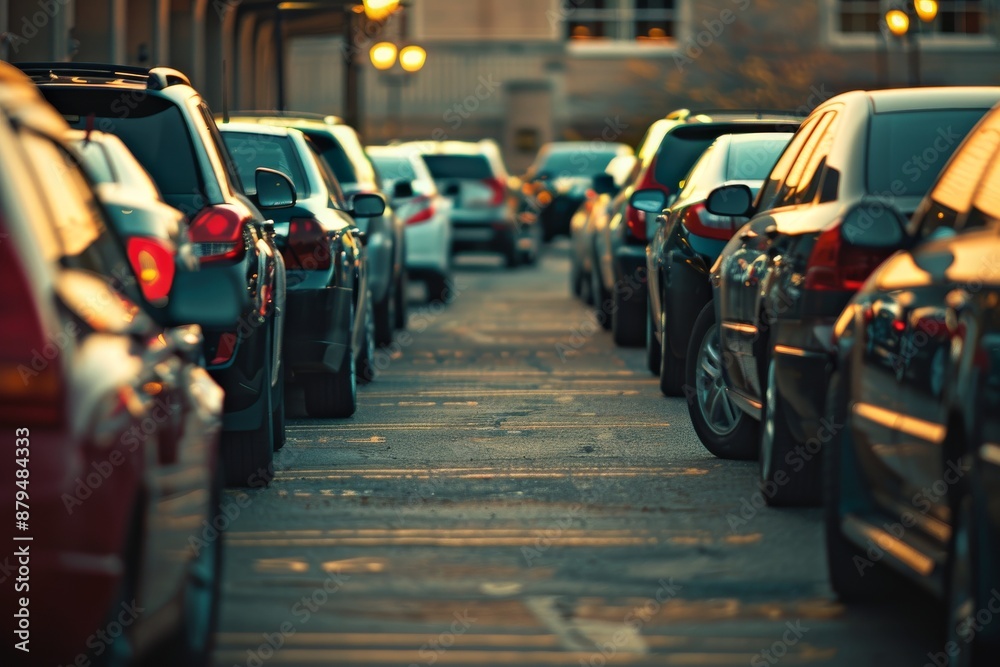 Obraz premium headlights close-up, car dealership, auto theme. Beautiful simple AI generated image in 4K, unique.