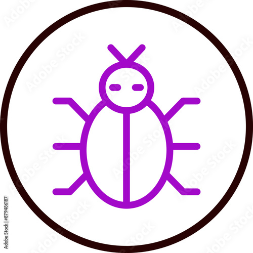 Debug Vector Line Purple Circle Black