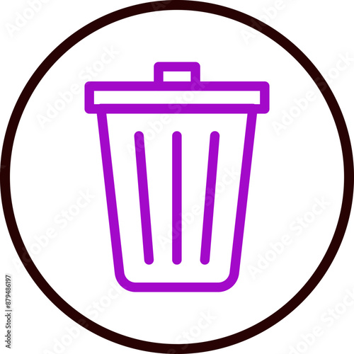 Delete Data Vector Line Purple Circle Black