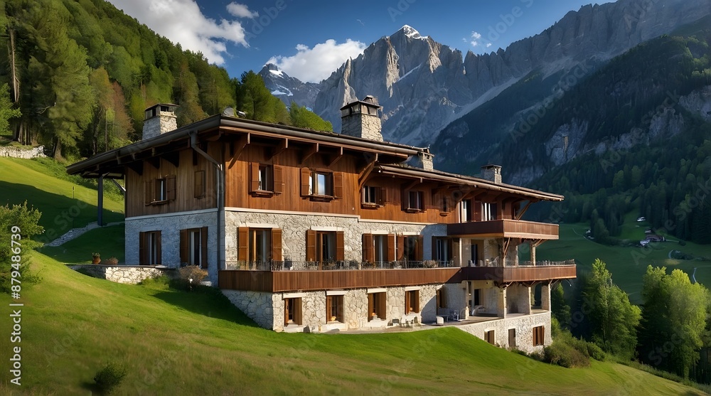 Exterior Villa With Large Windows Exterior Villa With Large Windows