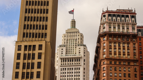 Um importante arranha-céu localizado no centro de São Paulo, Brasil. O Edifício Altino Arantes, também conhecido como 