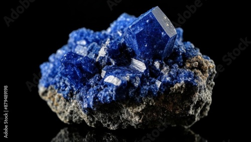  Vibrant blue gemstone in closeup photo