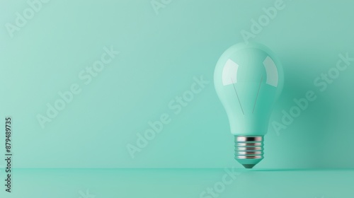 An elegant and simple image of a blue lightbulb on a plain background, symbolizing ideas and creativity. The minimal design and copy space make it perfect for a variety of projects.