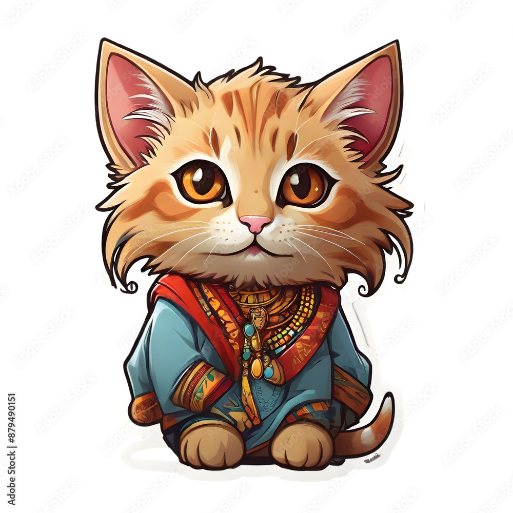 Obraz premium Cultural cat PNG 4000x4000 high resolution