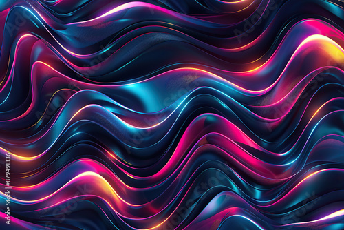 Beautiful texture surface neon wave, design natural abstract background