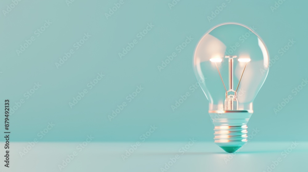 A close-up of a silver lightbulb, highlighting its intricate details and shiny surface. The minimalist composition and generous copy space make it ideal for conveying concepts related to innovation A close-up of a silver lightbulb, highlighting its intricate details and shiny surface. The minimalist composition and generous copy space make it ideal for conveying concepts related to innovation