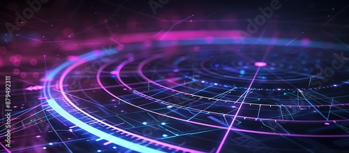 A radar chart with crisp, neon lines and transparent fills, creating a futuristic appearance