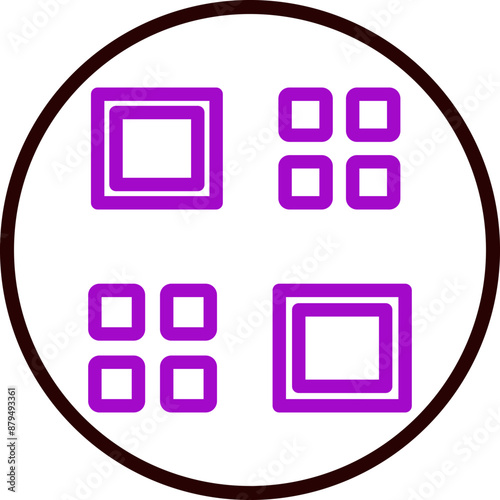 grid Vector Line Purple Circle Black