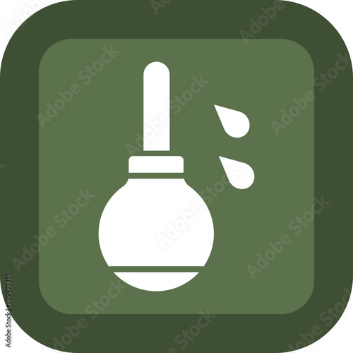 Enema Glyph Green Box Icon